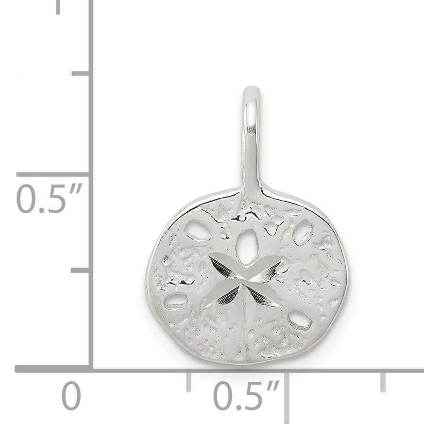 925 Sterling Silver Sand Dollar Sea Star Starfish Pendant Charm Necklace Shore