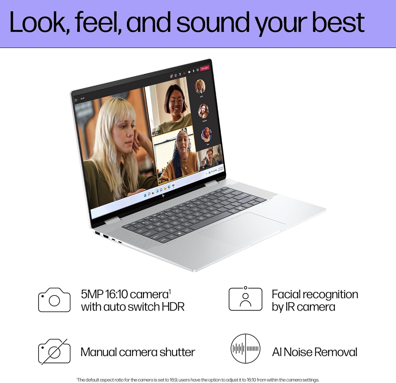 HP ENVY X360 16" Touch 2-in-1 Laptop, Intel Core Ultra 5-125U (12 Cores, Up to 4.3GHz), 16GB DDR5 RAM, 512GB SSD, Arc Graphics, Wi-Fi 6E, Bluetooth 5.3, USB-C, Thunderbolt 4, HDMI 2.1, Windows 11