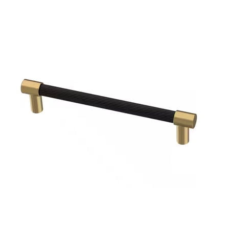 Liberty P48657C-370 5 1/16" Fluted Cabinet Pull Modern Gold/ Matte Black