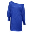 thumbnail image 4 of XDZJLR Womens Dresses One Shoulder Ruched Bodycon Velvet Sleeveless Wrap Slit Cocktail Party Midi Skirt, 4 of 4