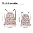 thumbnail image 4 of Drawstring Backpack - Floral Ditsy Splash Proof Small Drawstring Gym Bag for Women Men, Cinch Sports String Bag Backpack for Travel Swimming Beach, 4 of 8