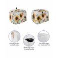 thumbnail image 2 of Sunflower Vintage Toaster Cover 2 Slice, Pastoral Rustic Botanical Flowers Dustproof Bread Machine Oven Cover with Storage Pockets, Fits Most Kitchen Toasters Protector, 2 of 5