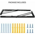 thumbnail image 4 of Folding Shelf Brackets, 24 Inch Heavy Duty L Bracket, Black DIY Collapsible Shelf Bracket for Workbench Folding Table Hinge, Max Load: 330lb, Pack of 2, 4 of 4