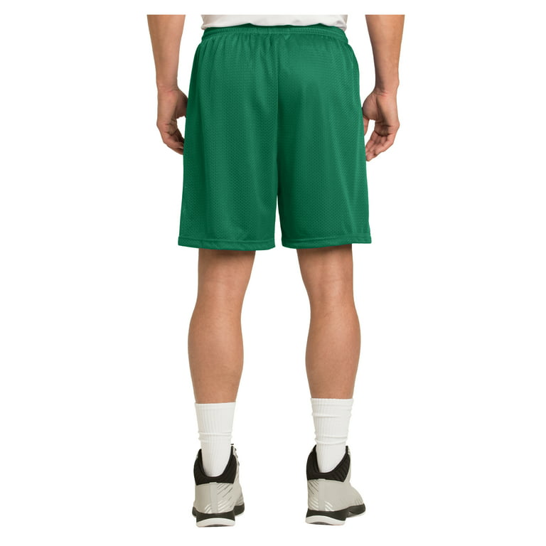 Mens Double-Layer Classic Mesh Polyester Short Kelly Green Small