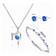 thumbnail image 3 of Conjunto de Joyas Malubero collar aretes Pulsera color Plata Piedras azul, 3 of 3