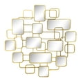 thumbnail image 5 of Sagebrook Home Metal, 38x39 Wall Accent with Mirrors, Gold, 5 of 5