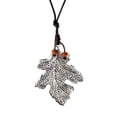 thumbnail image 1 of Colgante de Torsión con Caliente Collar de Cadena Larga Negro para Mujeres Suéter de Hermoso Adorno plata jinwen Collar de suéter con colgante de hoja, 1 of 4