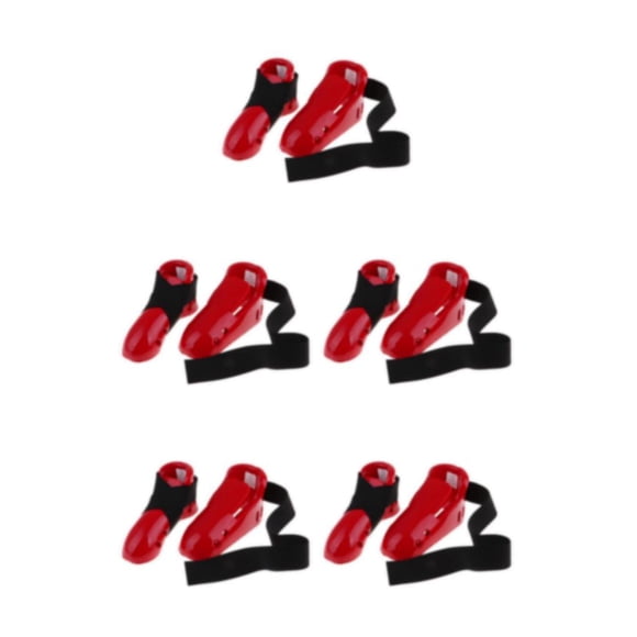 Eigraketly Protector de pie Zapatos de Karate Gear Gear Flexible Sparring Foot PU Taekwondo resistente a impactos Sparring ancho Rojo L Type2 NO2