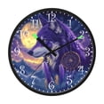 thumbnail image 2 of Voice Activated Clock with Glow Light 12 Inch Large Silent Wall Clock Battery Operated for Home Decor A Beautiful Wolf, 2 of 8