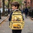 thumbnail image 6 of Chririnla Construction Vehicle Print Breathable Padded Shoulder Bookbag with Large Capacity Lightweight School Bag, Multi-Pockets 17-inch Boys Backpack for Middle School College, 6 of 10