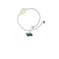 thumbnail image 2 of Delight Jewelry Silvertone Green Side Turtle - Goldtone Leaf Delicate Bracelet, 6.25+1.75", 2 of 4