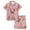 Pink-3, variant on Silk Pajamas Kids Cute Cartoon Pjs Short Sleeve Button Down Sleepwear Comfy Toddler Kids Pjs Girls 2-3 Years