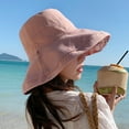 thumbnail image 5 of iHPH7 Foldable Sun Hats for Women Packable Sun Hat Beach Gifts for Women Beach Hats for Women Packable Sun Protective Beach Hats, Pink One Size, 5 of 5