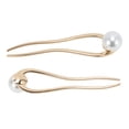 thumbnail image 5 of Unique Bargains 1 Pc Decorative Hairpin U-shaped Faux Pearl Hair Hairpin for Women Gold Tone, 5 of 5