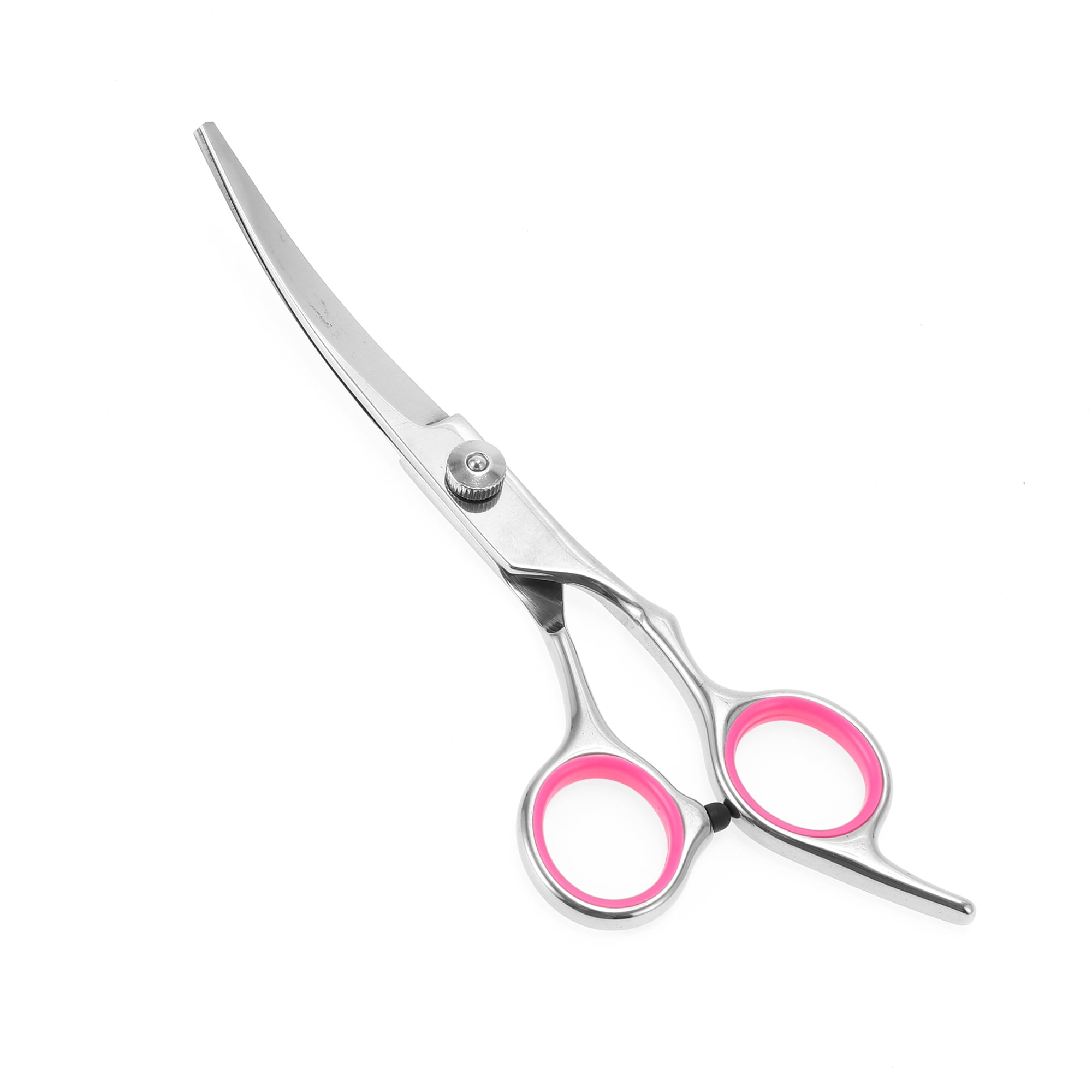Unique Bargains 1 Pc Dog Grooming Scissors for Pets Shop 5.5 Inches Silver Tone Pink