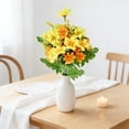 thumbnail image 4 of Ramo decorativo de crisantemos artificiales | Arreglo floral artificial para centro de mesa de boda en el hogar | Flores artificiales de plástico para decoración de mesa, 4 of 6