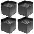 NUOLUX 4pcs Square Furniture Risers Rubber Bed Risers Table Chair