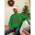 thumbnail image 2 of Don't Stop Believin' Christmas Santa Men's Sweatshirt, 2 of 4