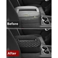 thumbnail image 3 of KBH Center Console Lid Cover Fit for 2007-2014 Silverado Tahoe Suburban Avalanche Sierra Yukon, Leather Arm Rest Cushion Pad for Truck, Floor Console Bucket Seat Cover, 3 of 8