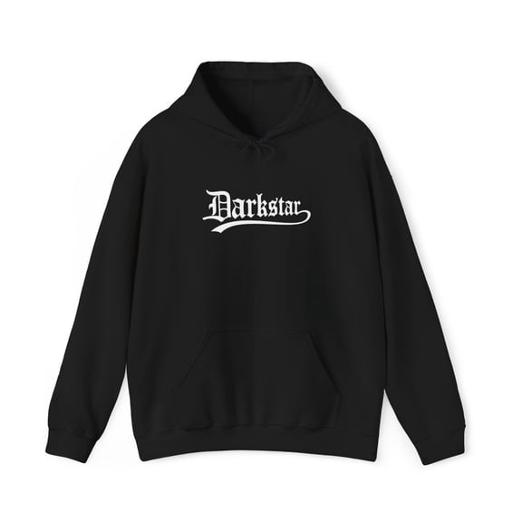 Darkstar Text Skateboard White Many Colors Vintage Classic Skate Hoodie Print - M / Black