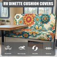 thumbnail image 4 of FOR U DESIGNS Boho Mandala Flower Print RV Dinette Cushion Covers 2 Pcs Comfortable Camper Cushion Slipcover Stretchable Loveseat Sofa Chair Cover Furniture Protector for RV Camper Car Bench, 4 of 7