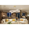 thumbnail image 3 of Monroe Integrated LED light Gold Chandelier Clear Royal Cut Crystal, 3 of 7