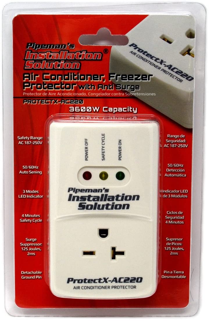 2 Pack Pipeman's Installation Solution AC 220v Surge Brownout Voltage Protector 3600 Watts