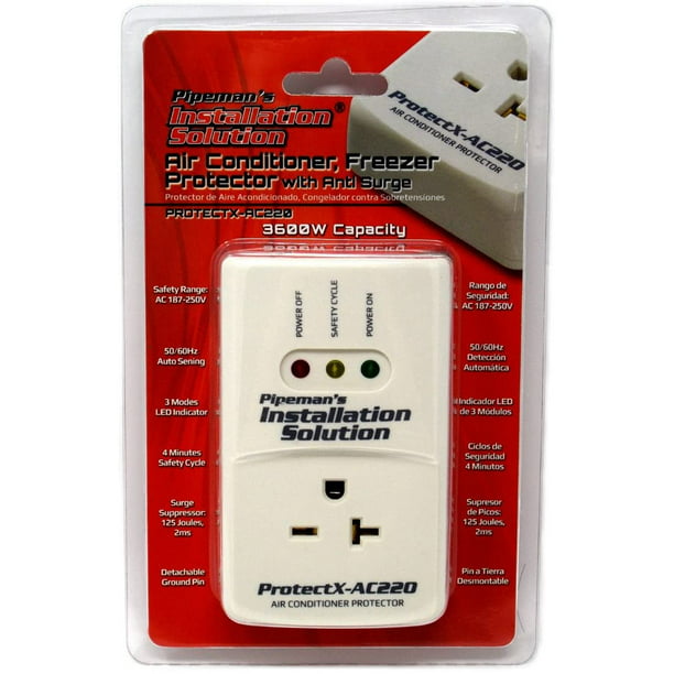 2 Pack Pipeman's Installation Solution AC 220v Surge Brownout Voltage Protector 3600 Watts