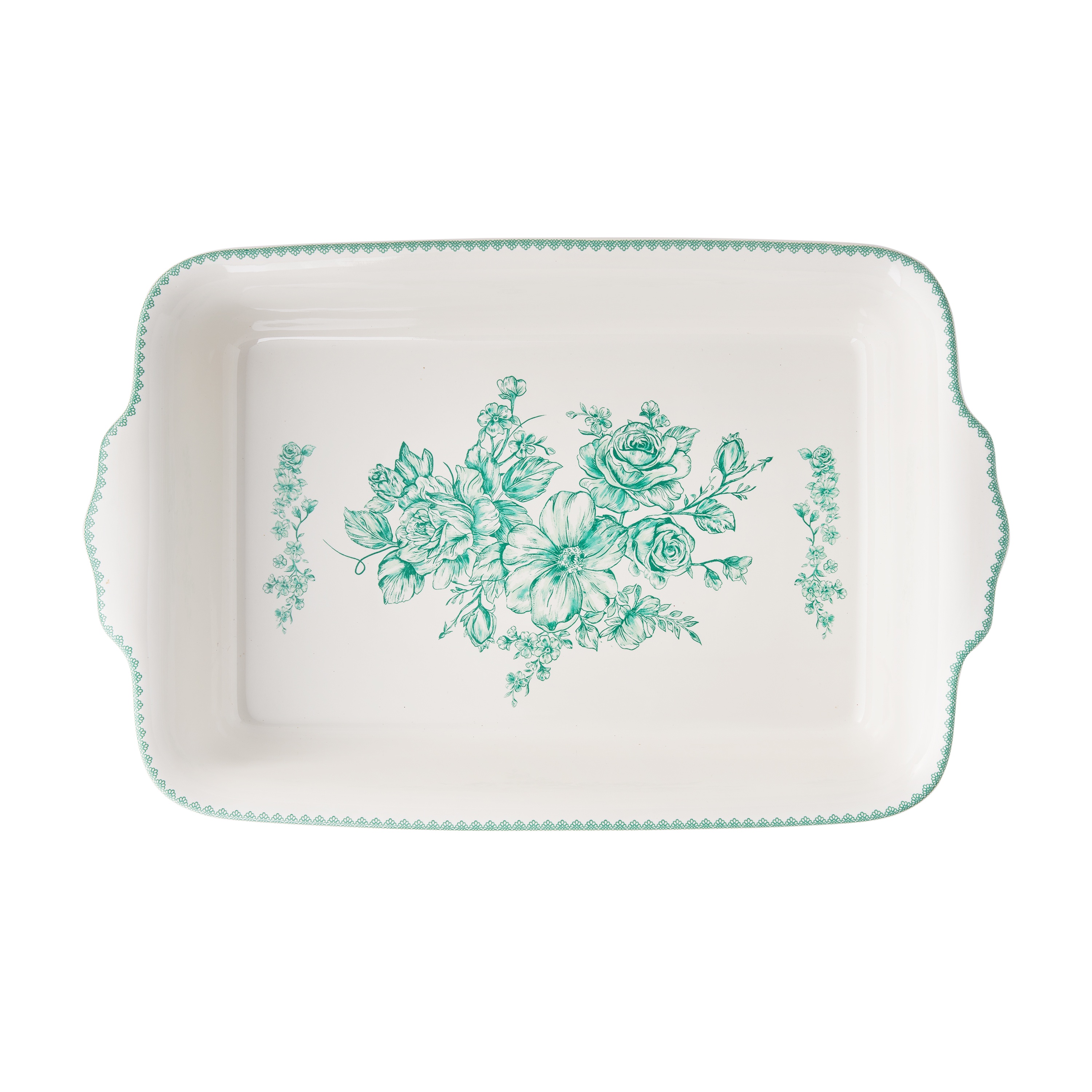Pioneer Woman Agatha Rectangular Baker with Lid, Green photo 7