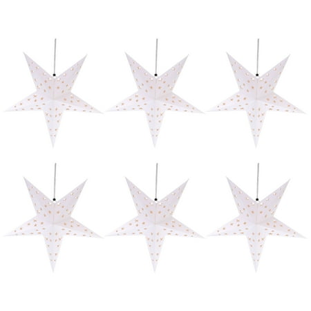 

10pcs Christmas Hanging Pendant Stereo Pentagram Hanging Light Xmas Decor