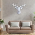 thumbnail image 4 of 2x Resina Cabeza De Ciervo Escultura Montaje En Pared Estatuas De Animales Decoración Sunnimix Estatua de cabeza de ciervo, 4 of 8