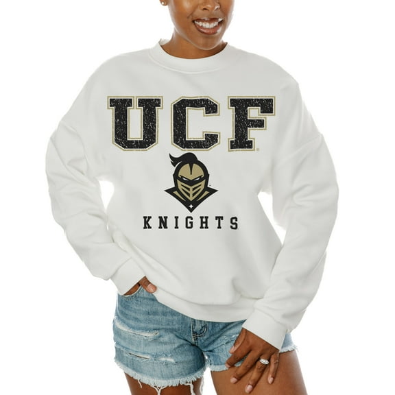 Women's Gameday Couture  White UCF Knights Freestyle Fleece Pullover Sweatshirt