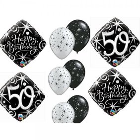 50th Fifty Happy Birthday Party Balloons Decoration Supplies Over