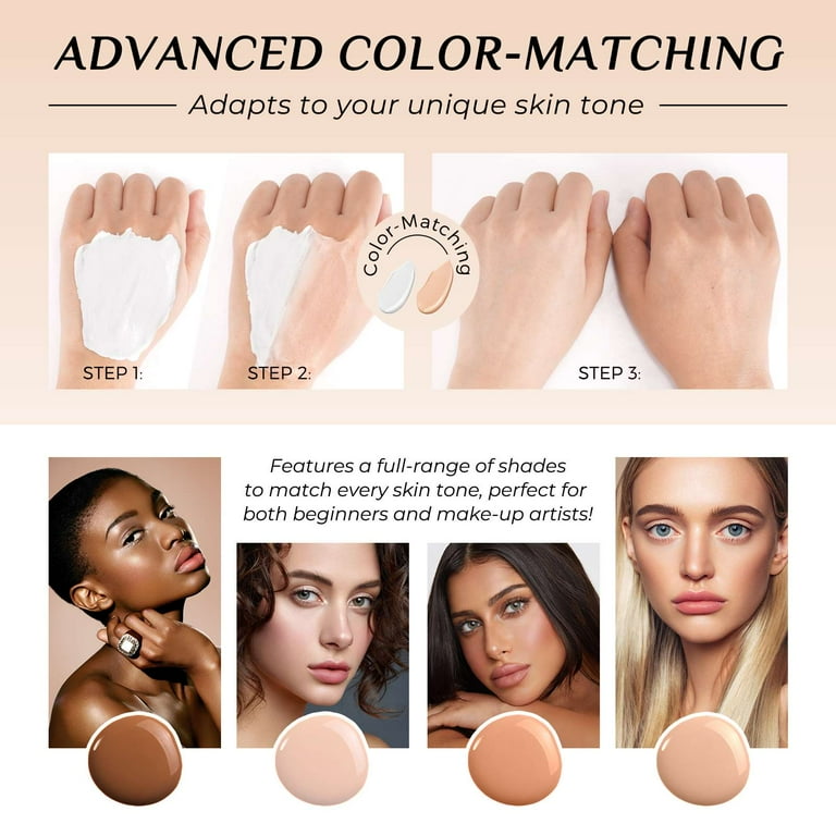 Ikzee 2-Pack Color Changing Foundation - Liquid Makeup