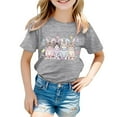 thumbnail image 3 of Tiijoy Toddler Girls Easter Short Sleeve T Shirt Cute Cartoon Crew Neck T-Shirt, Sizes 3-13, 3 of 3