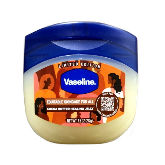 Vaseline Lock In Moisture Cocoa Butter Healing Petroleum Jelly for Dry Skin, 7.5 oz(2 Packs)