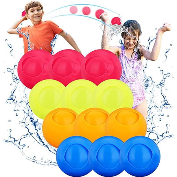 12 Uds. Juguete de pelota contra salpicaduras de agua para nadar, playa, patio trasero, juguetes autosellantes