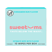 Sweetums Intimate Wipes Cinnamon Bun Flavor 10-Pack