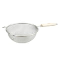 thumbnail image 1 of Winco MST-8S 8" Round Strainer w/ Single Tinned Mesh & Wood Handle, Medium, 1 of 1