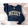 thumbnail image 4 of Merry Christmas Sweatshirt – Matching Family Holiday Sweaters, Retro Merry Crewneck, 100% Cotton Pullover, Made in USA, Cozy Xmas Gift for Unisex, 4 of 6