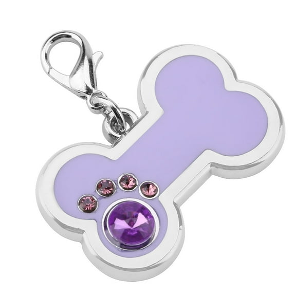 Dog Tag, Dog Necklace Tag,Alloy Pet ID Tag Dog Cat Animal Name Identification Pendant Bone Shape