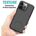 thumbnail image 4 of Case with Clip for iPhone 13 Pro Max, Nakedcellphone Slim Hard Shell Phone Cover with Kickstand and [Rotating/Ratchet] Belt Hip Holster Combination - Black Tread, 4 of 8