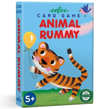 eeBoo: Animal Rummy Playing Card Game - Kid Friendly Version of Gin Rummy, Kids & Family, Ages 5 