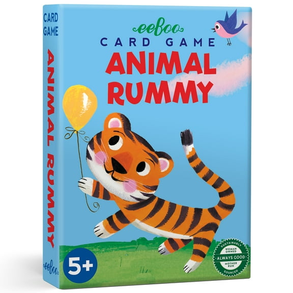eeBoo: Animal Rummy Playing Card Game - Kid Friendly Version of Gin Rummy, Kids & Family, Ages 5 