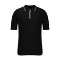 thumbnail image 3 of Awdenio Mens T-shirt Knitwear Business Casual Pocket Woolen Short Sleeve Turndown Collar Shirt for Outdoor Adventures,Size M-3XL, 3 of 5