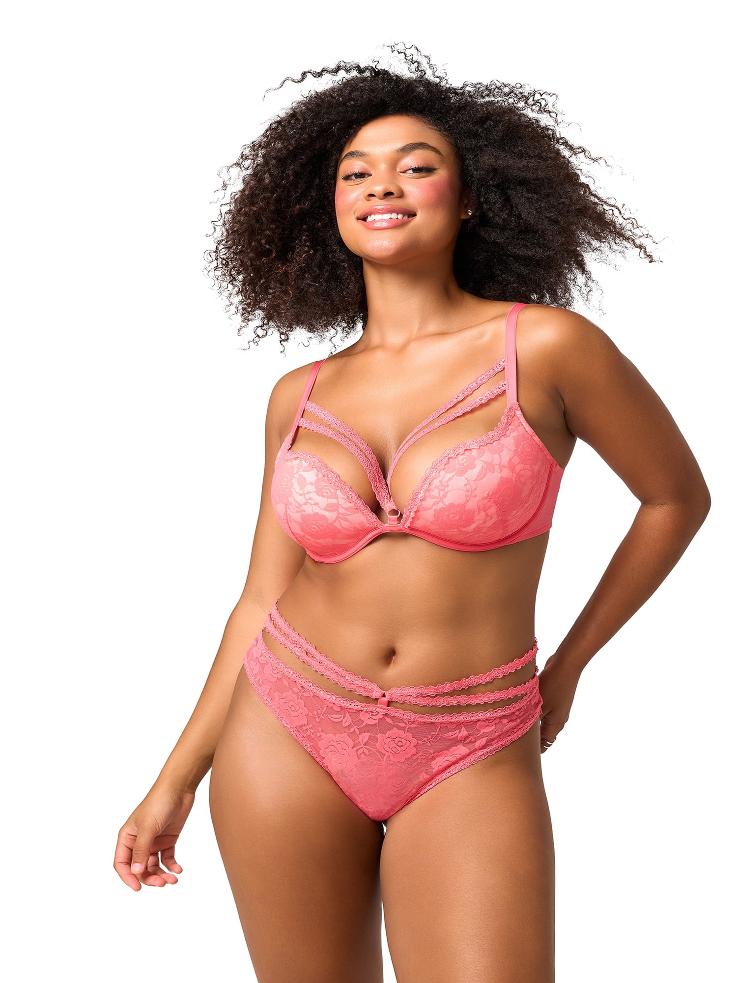 Adored by Adore Me Women’s Marley Strappy Push Up Bra, Sizes 38C-40DD