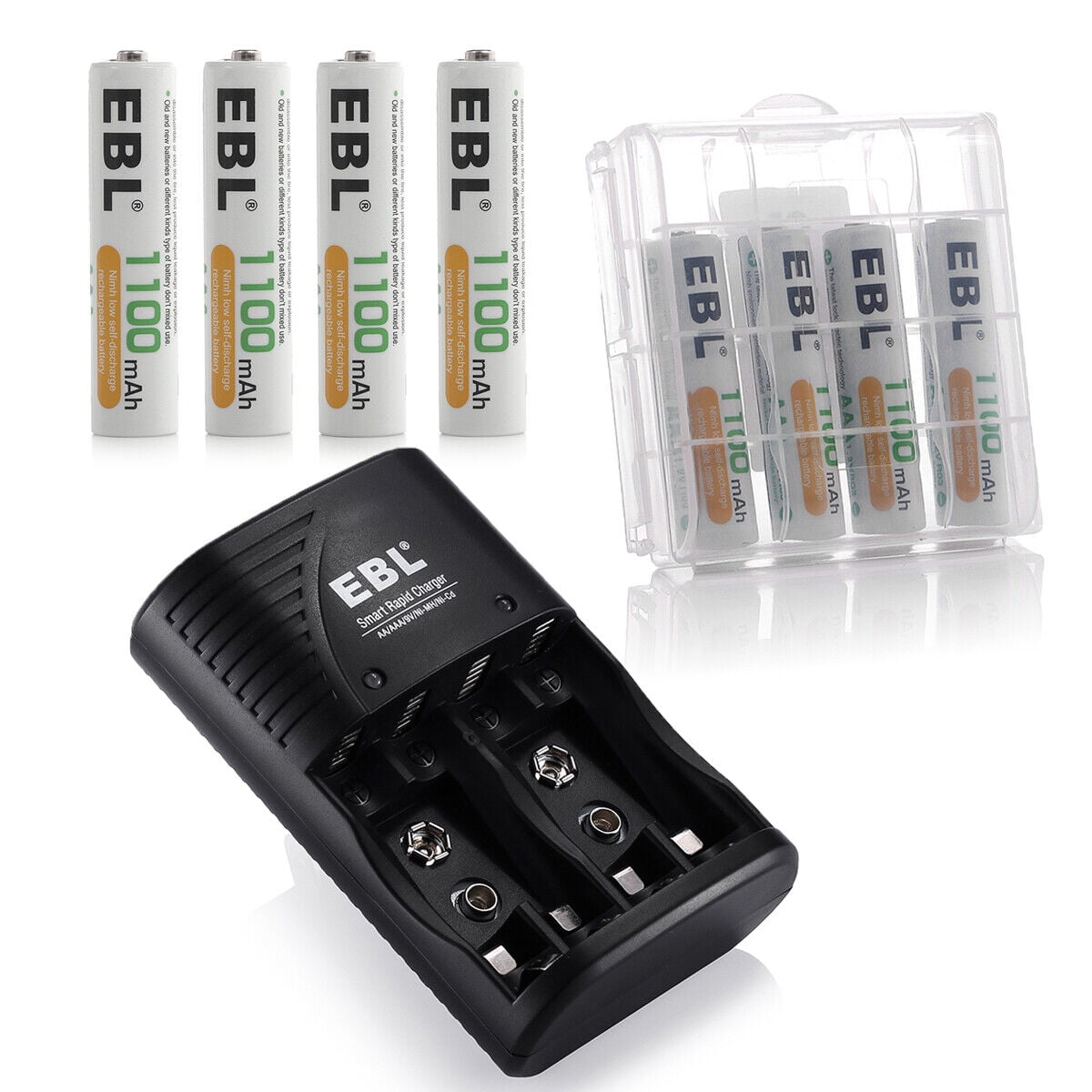 EBL Rechargeable AAA Batteries (8Pack), 1100mAh Triple a Batteries