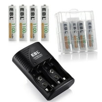 EBL Rechargeable AAA Batteries (8-Pack), 1100mAh   Battery Charger for 9V Ni-MH Ni-CD AA AAA Triple a Batteries