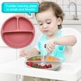 thumbnail image 2 of Silicona, portátil, flexible, plato para bebé, cuchara, tenedor, lavable, de mano, color sólido, vajilla segura, utensilios de cocina para recién nacidos, color caramelo Noticed BA000380-03, 2 of 7