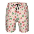 thumbnail image 3 of Logiee Strawberry And Flowers Print Mens Swim Trunks Quick Dry Board Shorts,Breathable Hawaii Beach Shorts Swimwear Bathing Suits-X-Large, 3 of 6